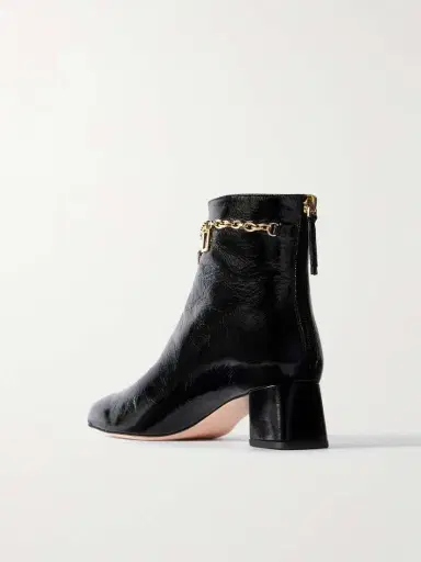 Roger Vivier Très Vivier 45 Chain-embellished Patent-leather Ankle Boots | Thumbnail 3 Roger Vivier Très Vivier 45 Chain-embellished Patent-leather Ankle Boots | Thumbnail 3