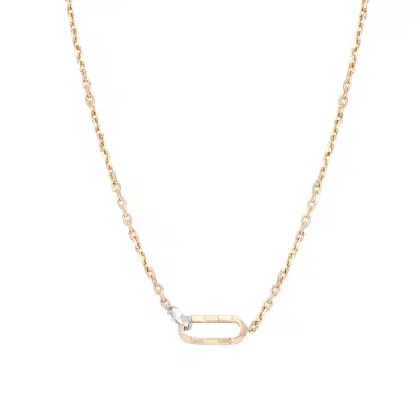 Gucci Gucci Link to Love 18K Rose & White Gold Pendant Necklace by The Solist | Thumbnail 1