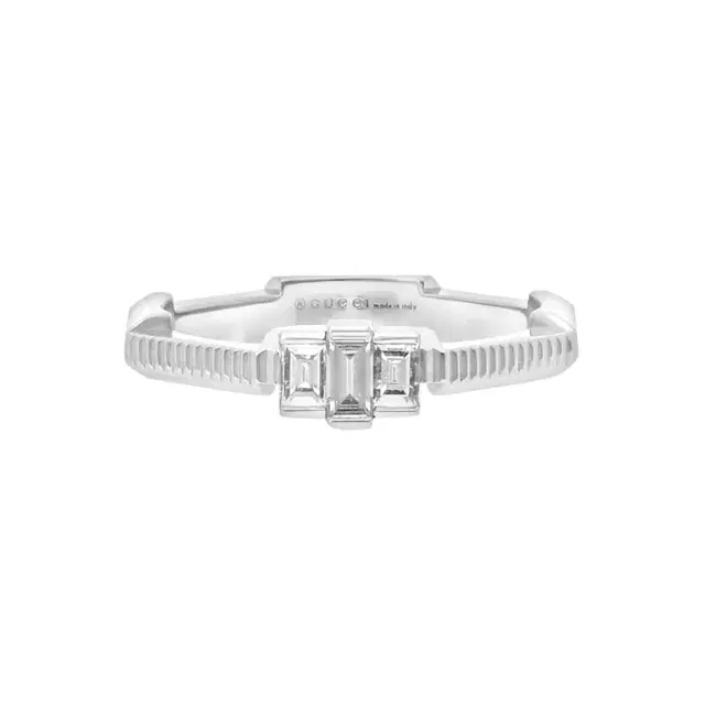 Gucci Gucci Link to Love 18K White Gold & Diamond Solitaire Ring YBC662457001013 - by The Solist