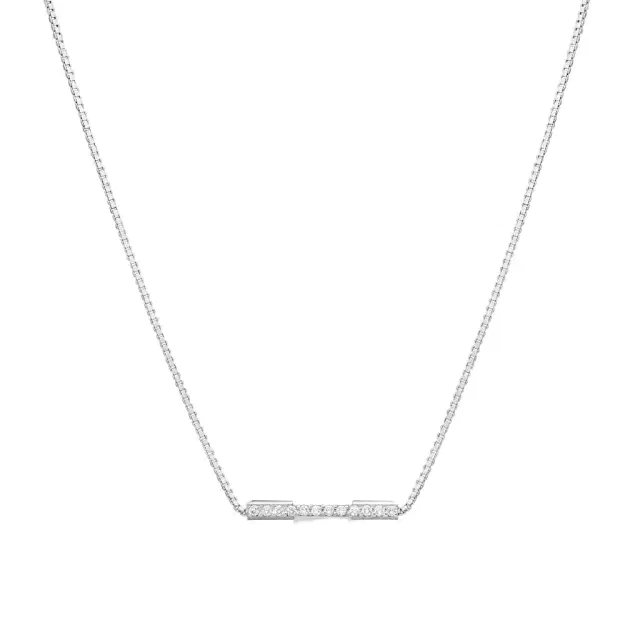 Gucci Link to Love 18K White Gold Diamond Necklace by The Solist