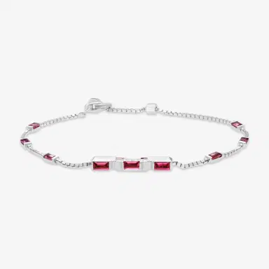 Gucci Gucci Link to Love 18K White Gold Rubellite Chain Bracelet by The Solist | Thumbnail 2