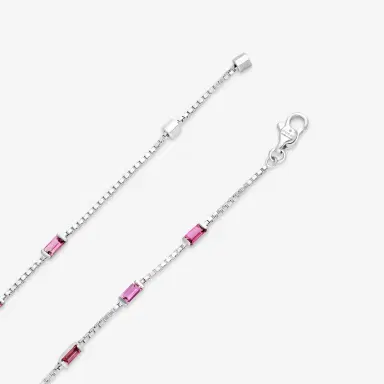 Gucci Gucci Link to Love 18K White Gold Rubellite Chain Bracelet by The Solist | Thumbnail 4