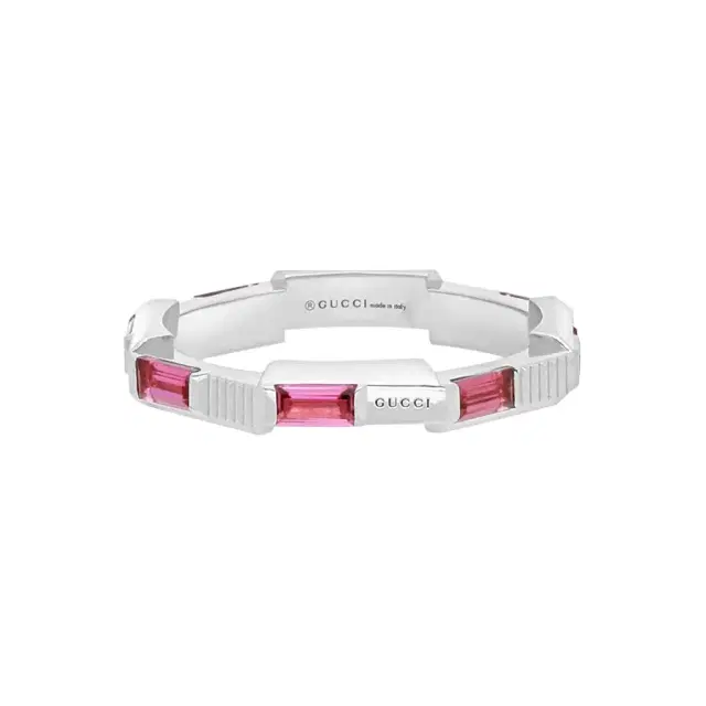 Gucci Gucci Link to Love 18K White Gold Rubellite Ring YBC662256001017 - by The Solist