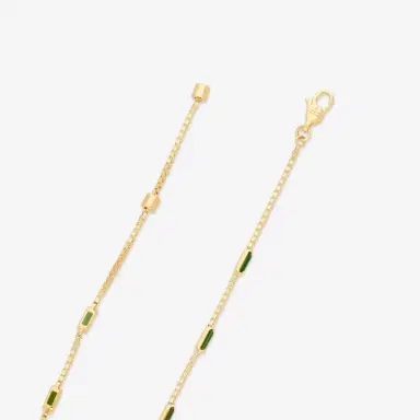 Gucci Gucci Link to Love 18K Yellow Gold Green Tourmaline Chain Bracelet by The Solist | Thumbnail 4
