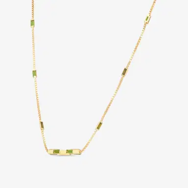 Gucci Gucci Link to Love 18K Yellow Gold Green Tourmaline Necklace by The Solist | Thumbnail 2