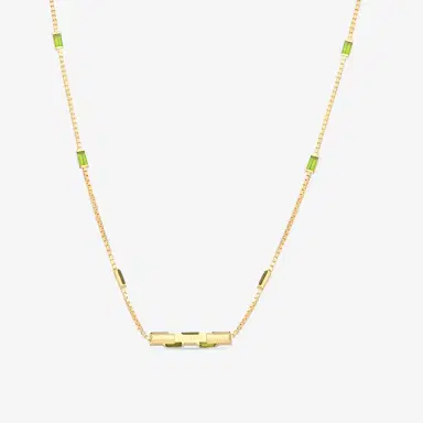 Gucci Gucci Link to Love 18K Yellow Gold Green Tourmaline Necklace by The Solist | Thumbnail 3