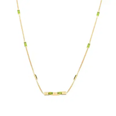 Gucci Gucci Link to Love 18K Yellow Gold Green Tourmaline Necklace by The Solist | Thumbnail 1