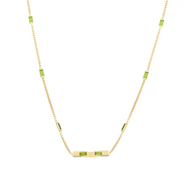 Gucci Gucci Link to Love 18K Yellow Gold Green Tourmaline Necklace by The Solist