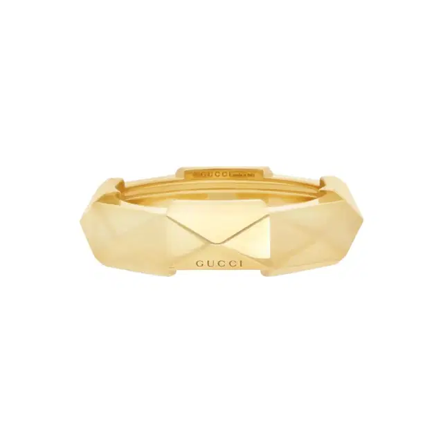 Gucci Gucci Link to Love 18K Yellow Gold Studded Band Ring YBC662184001012 - by The Solist