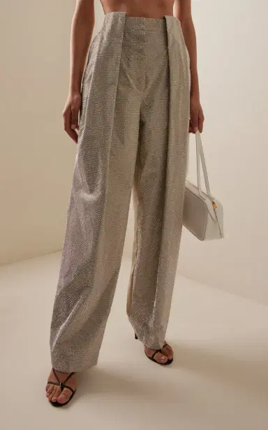 Stella McCartney Crystal-Embellished Cotton-Twill Balloon Pants | Thumbnail 3 Stella McCartney Crystal-Embellished Cotton-Twill Balloon Pants | Thumbnail 3