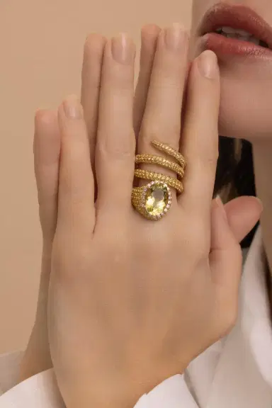 STEFERE Yellow Sapphire Lemon Quartz Ring | Thumbnail 2