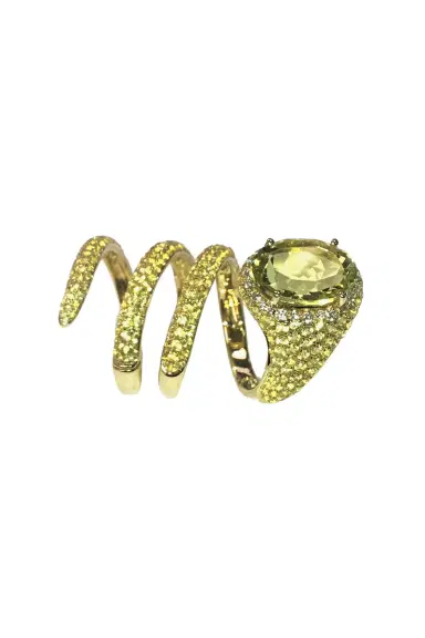 STEFERE Yellow Sapphire Lemon Quartz Ring | Thumbnail 1