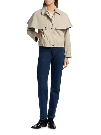 dh New York Women's Lyla Layered Cotton-Blend Jacket - Stone | Thumbnail 2 dh New York Women's Lyla Layered Cotton-Blend Jacket - Stone | Thumbnail 2