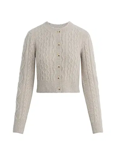 Favorite Daughter Women's The Eleanor Merino Wool-Blend Cardigan - Basmati - Size XL | Thumbnail 1