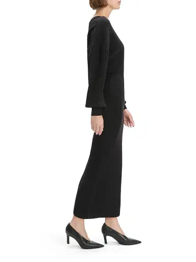 Favorite Daughter Women's Ava Long-Sleeve Maxi Sweaterdress - Black - Size Medium | Thumbnail 5