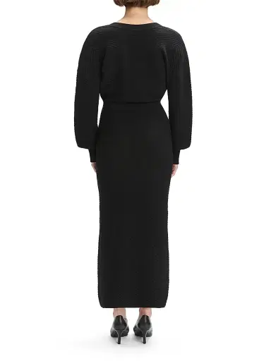 Favorite Daughter Women's Ava Long-Sleeve Maxi Sweaterdress - Black - Size Medium | Thumbnail 6