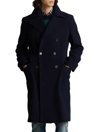 Polo Ralph Lauren Men's Wool-Blend Double-Breasted Topcoat | Thumbnail 3 Polo Ralph Lauren Men's Wool-Blend Double-Breasted Topcoat | Thumbnail 3