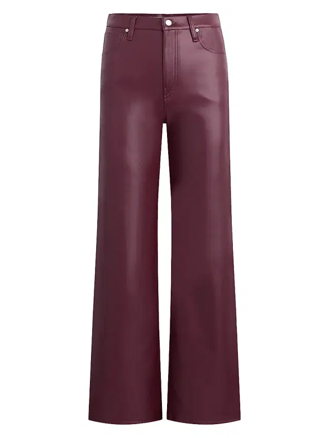Hudson Jeans Women's Rosie Coated High-Rise Wide-Leg Jeans - Port Royal