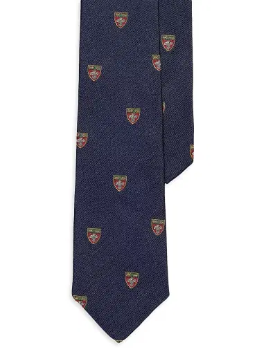 Polo Ralph Lauren Men's Silk Repp Narrow Club Tie | Thumbnail 1 Polo Ralph Lauren Men's Silk Repp Narrow Club Tie | Thumbnail 1