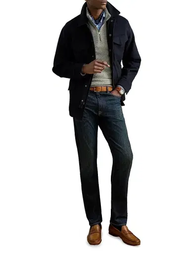 Ralph Lauren Purple Label Men's Ripley Wool-Cashmere Four-Pocket Jacket - Classic Chairman Navy | Thumbnail 2