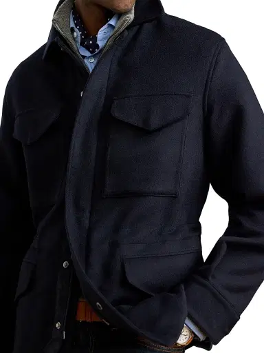 Ralph Lauren Purple Label Men's Ripley Wool-Cashmere Four-Pocket Jacket - Classic Chairman Navy | Thumbnail 5