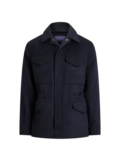 Ralph Lauren Purple Label Men's Ripley Wool-Cashmere Four-Pocket Jacket - Classic Chairman Navy | Thumbnail 1