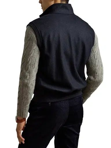 Ralph Lauren Purple Label Men's Felton Cashmere-Blend Vest - Classic Chairman Navy - Size XXL | Thumbnail 4 Ralph Lauren Purple Label Men's Felton Cashmere-Blend Vest - Classic Chairman Navy - Size XXL | Thumbnail 4