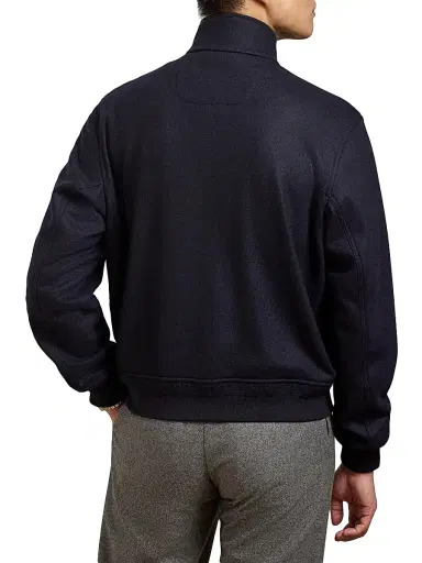 Ralph Lauren Purple Label Men's Felton Cashmere-Blend Bomber Jacket - Classic Chairman Navy - Size XXL | Thumbnail 4