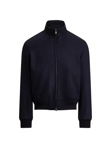 Ralph Lauren Purple Label Men's Felton Cashmere-Blend Bomber Jacket - Classic Chairman Navy - Size XXL | Thumbnail 1