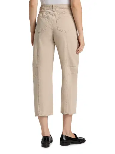 L'Agence Women's Cody Denim High-Rise Barrel Crop Jeans - Biscuit - Size 32 | Thumbnail 5 L'Agence Women's Cody Denim High-Rise Barrel Crop Jeans - Biscuit - Size 32 | Thumbnail 5