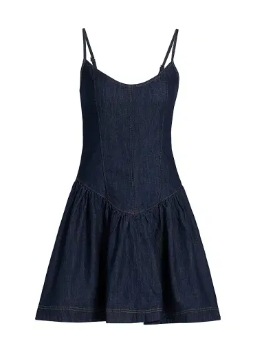 Reformation Women's Lottie Denim Minidress - Liffey - Size 8 | Thumbnail 1 Reformation Women's Lottie Denim Minidress - Liffey - Size 8 | Thumbnail 1