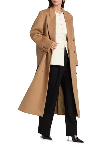 Heirlome Women's Lilli Camel Hair Double-Breasted Coat - Camel | Thumbnail 2 Heirlome Women's Lilli Camel Hair Double-Breasted Coat - Camel | Thumbnail 2
