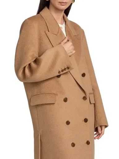 Heirlome Women's Lilli Camel Hair Double-Breasted Coat - Camel | Thumbnail 6 Heirlome Women's Lilli Camel Hair Double-Breasted Coat - Camel | Thumbnail 6