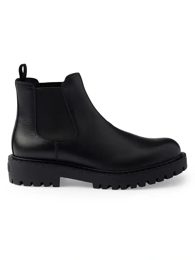 Men's Leather Chelsea Boots - Black