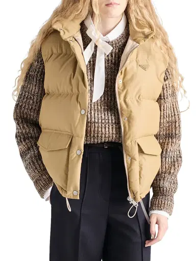 Prada Women's Medium-Weight Technical Fabric Down Vest | Thumbnail 2