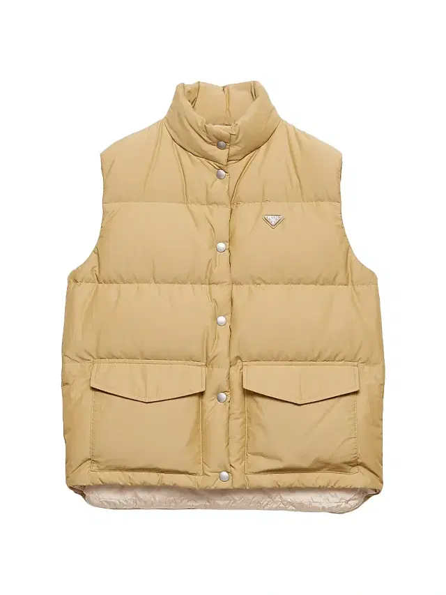 Prada Women's Medium-Weight Technical Fabric Down Vest - Brown
