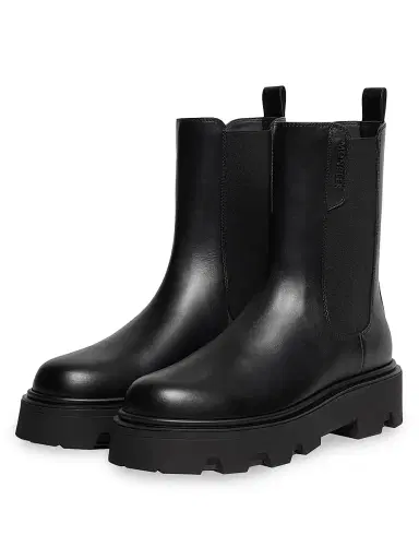 Moncler Women's Aurea Boots in Leather - Black | Thumbnail 2 Moncler Women's Aurea Boots in Leather - Black | Thumbnail 2