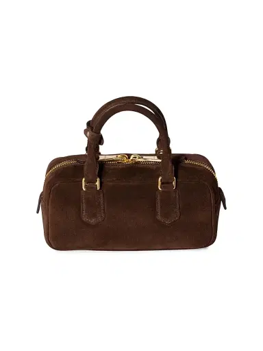 Miu Miu Women's Arcadie Padded Suede Top-Handle Bag - Brown | Thumbnail 4 Miu Miu Women's Arcadie Padded Suede Top-Handle Bag - Brown | Thumbnail 4