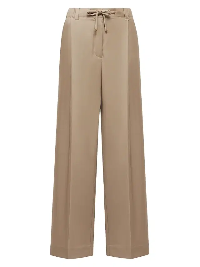 Women's Pants in Wool Gabardine - Beige