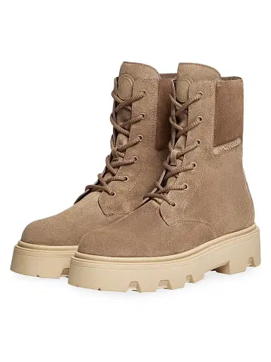 Moncler Women's Aurea Boots in Suede - Light Brown | Thumbnail 2 Moncler Women's Aurea Boots in Suede - Light Brown | Thumbnail 2