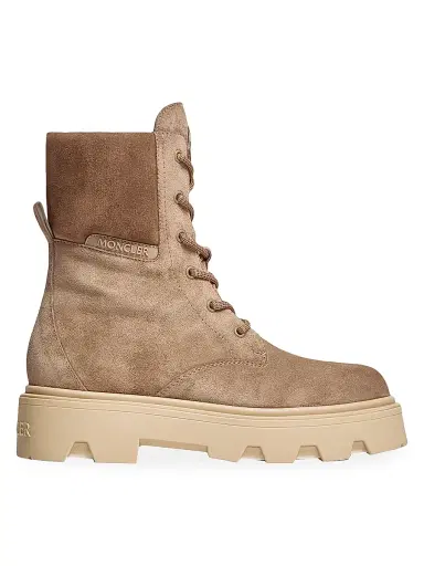 Moncler Women's Aurea Boots in Suede - Light Brown | Thumbnail 1 Moncler Women's Aurea Boots in Suede - Light Brown | Thumbnail 1