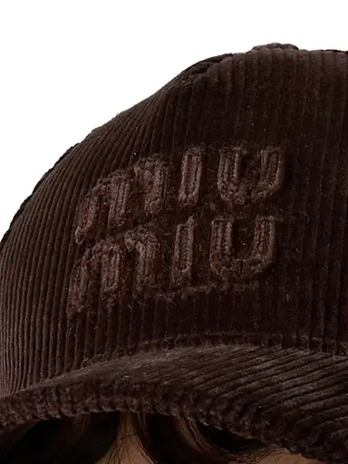 Miu Miu Women's Velvet Baseball Cap - Brown | Thumbnail 4 Miu Miu Women's Velvet Baseball Cap - Brown | Thumbnail 4