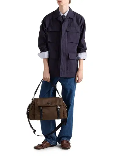 Prada Men's Explore Re-Nylon and Leather Bag - Brown | Thumbnail 2