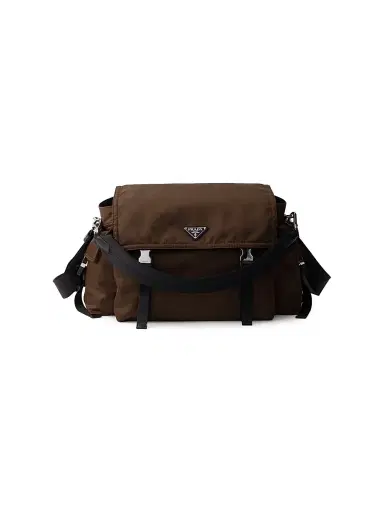 Prada Men's Explore Re-Nylon and Leather Bag - Brown | Thumbnail 1