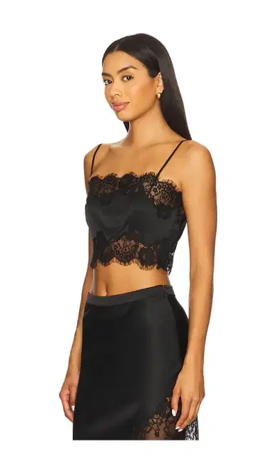 Fleur du Mal Silk And Lace Bandeau Top | Thumbnail 2 Fleur du Mal Silk And Lace Bandeau Top | Thumbnail 2
