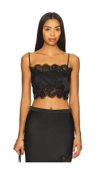 Fleur du Mal Silk And Lace Bandeau Top | Thumbnail 1 Fleur du Mal Silk And Lace Bandeau Top | Thumbnail 1