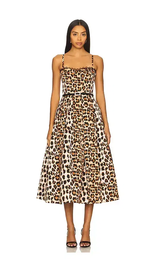 Bronx Banco Inara Leopard Midi Dress