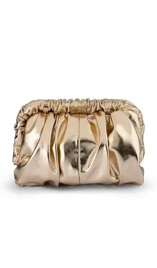 olga berg Betty Metallic Clutch