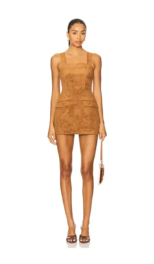 x REVOLVE Yorke Skort Suede Romper