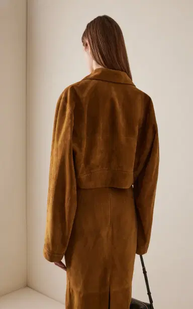 Khaite Sue Cropped Suede Jacket | Thumbnail 4 Khaite Sue Cropped Suede Jacket | Thumbnail 4